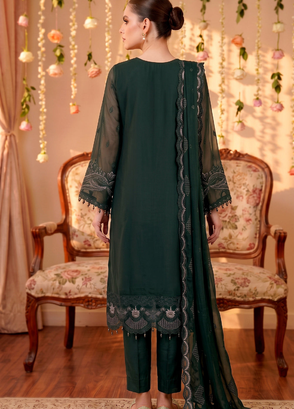 Anaya Noor by Zebtan Unstitched Embroidered Chiffon 3 Piece Suit ZB26UAC AN 06 - Festive Collection