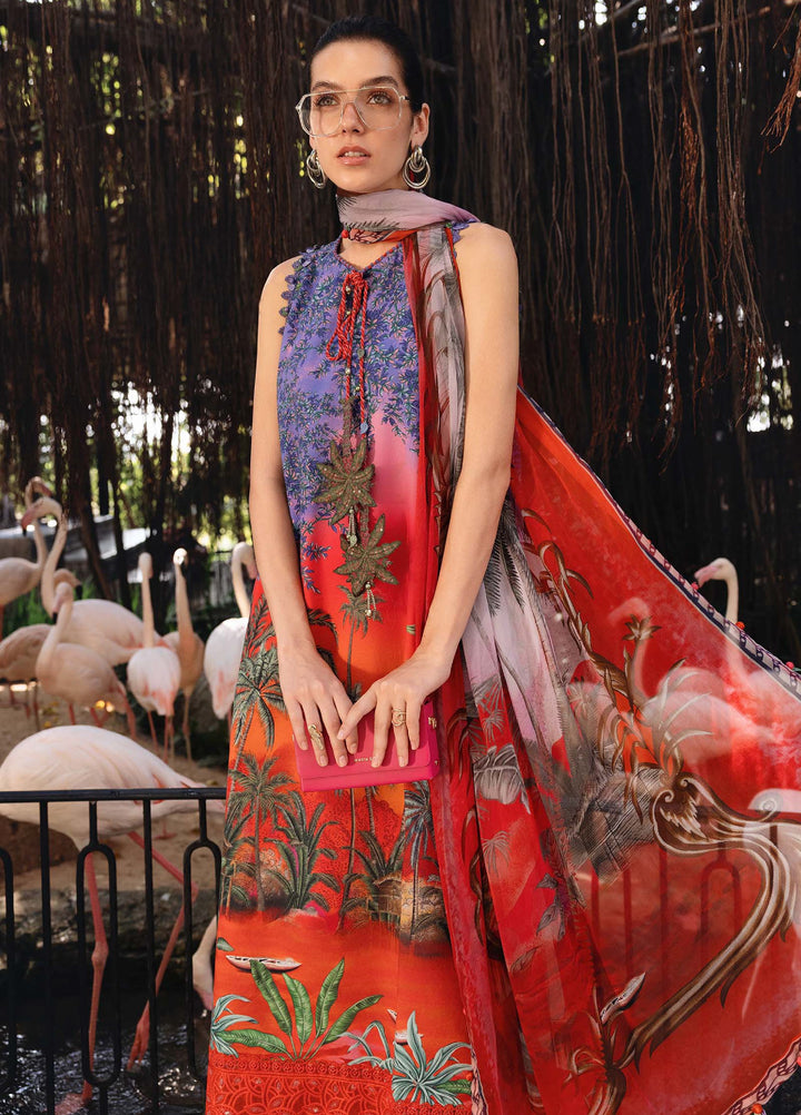 M Prints by Maria B Unstitched Printed Lawn 3 Piece Suit MB26UMP D-07 B - Summer Collection