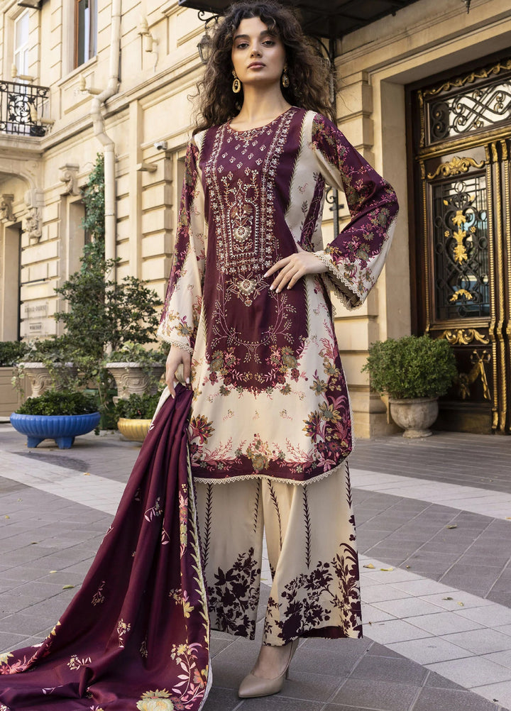 Meerak Women Pret Premium Embroidered Linen 3 Piece Vionna - Winter Collection