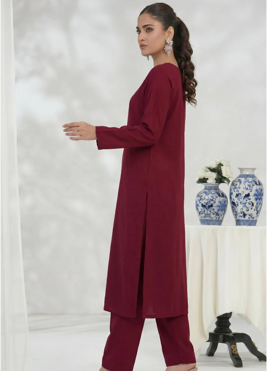 Silcot Women Pret Solids Linen 2 Piece Suit Mono Seoul - Summer Collection