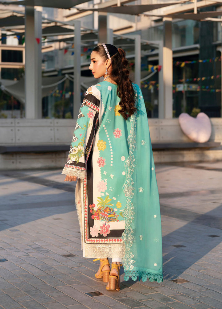 Broadway by Mahnur Unstitched Embroidered Lawn 3 Piece Suit MN26UB BW-007 - Summer Collection