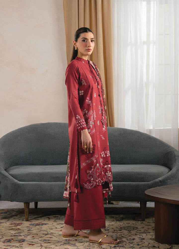 Seran Unstitched Embroidered Lawn 3 Piece Suit SN26ULLE Zeyrah D-09 - Eid Collection