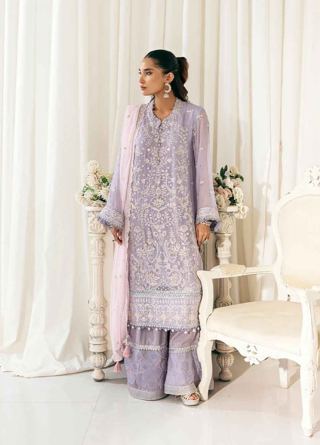 Signature by Salitex Embroidered Chiffon Suits Unstitched 3 Piece SUNS7CH033UT - Summer Collection
