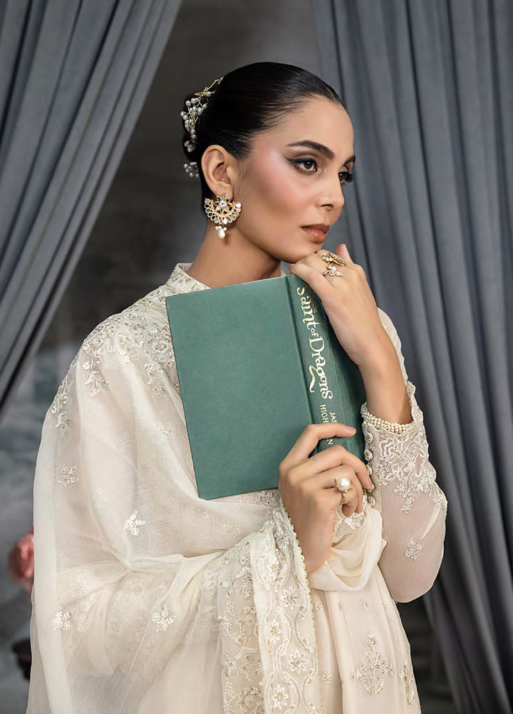 Elegance by Lakhany Unstitched Embroidered Chiffon Suits 4 Piece LSM25EC LG-UB-0050 - Festive Collection