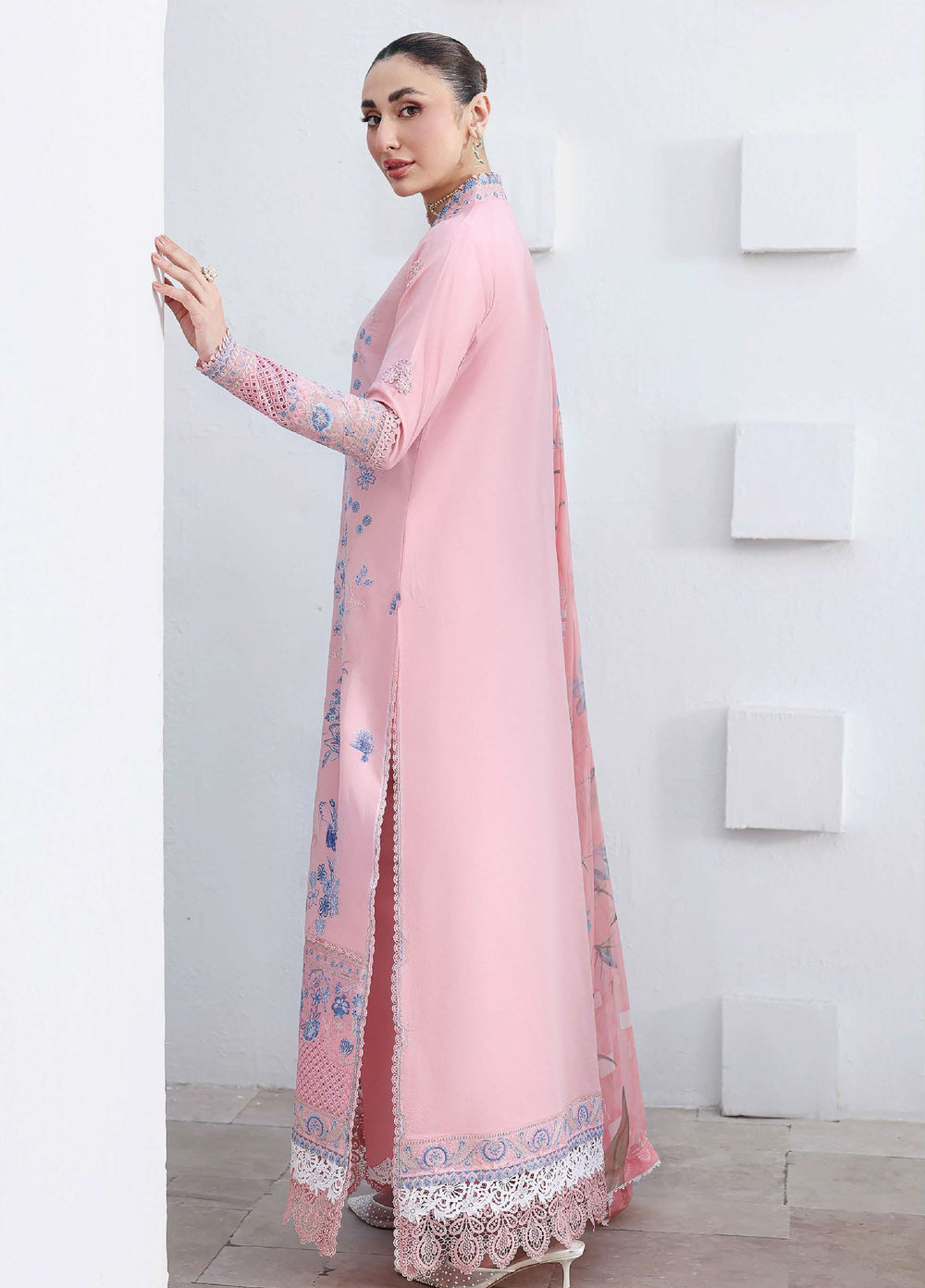 Floral Reverie by Roheenaz Unstitched Embroidered Lawn 3 Piece Suit RN26UFRL CRYSTAL GLOW - Festive Collection