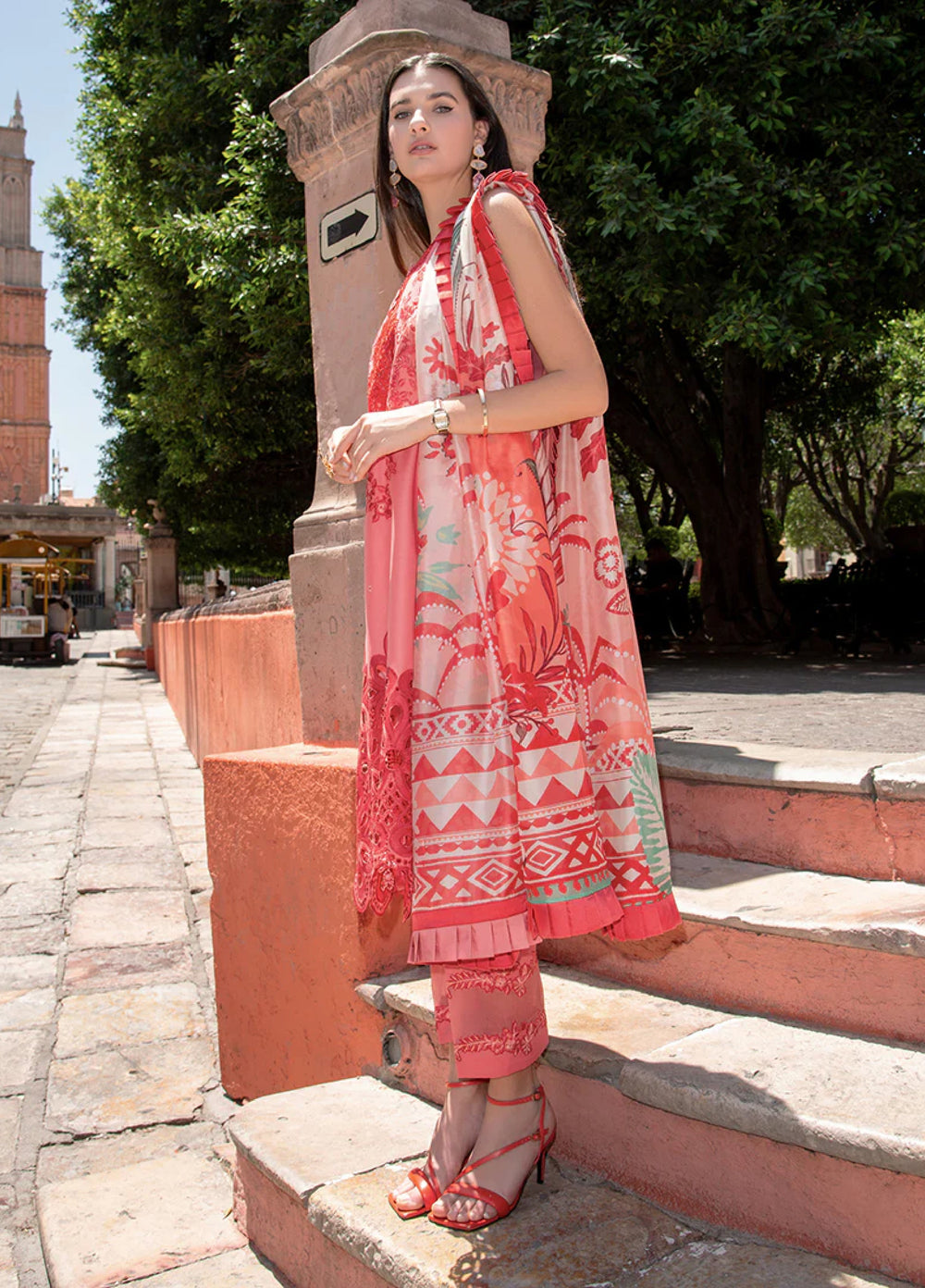 Hemline Odyssey by Mushq Unstitched Embroidered Lawn 3 Piece Suit MU26UHO HUNSS250409 MARTA - Summer Collection