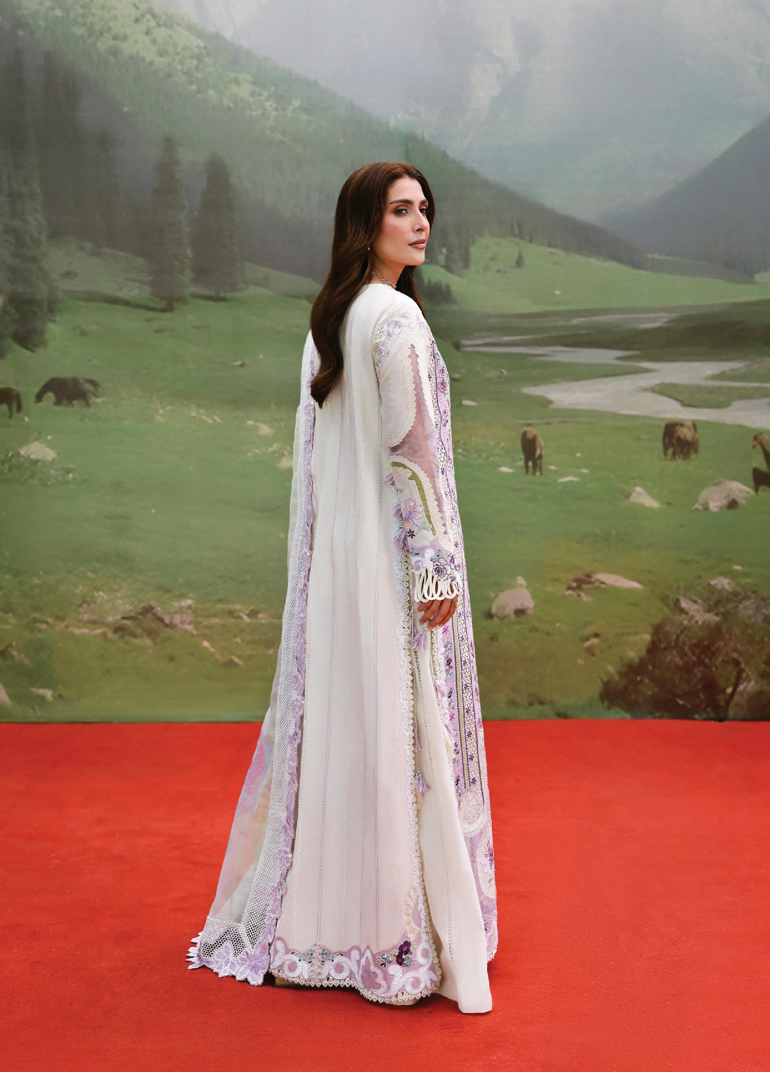 A-Lawn by Afrozeh Unstitched Embroidered Lawn 3 Piece Suit AF26UAL Miren FWU-0066-3PO - Eid Collection