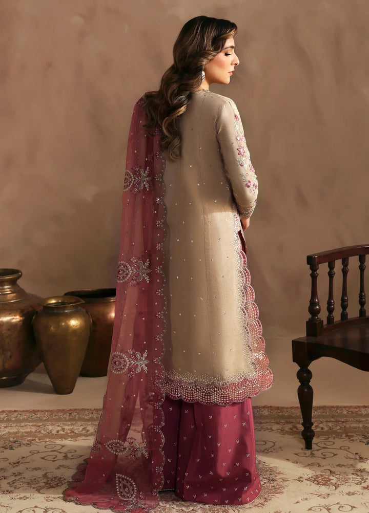 Xenia Formals Unstitched Embroidered Koraen Silk 3 Piece Suit XF26UF D-1 TAEEN - Festive Collection