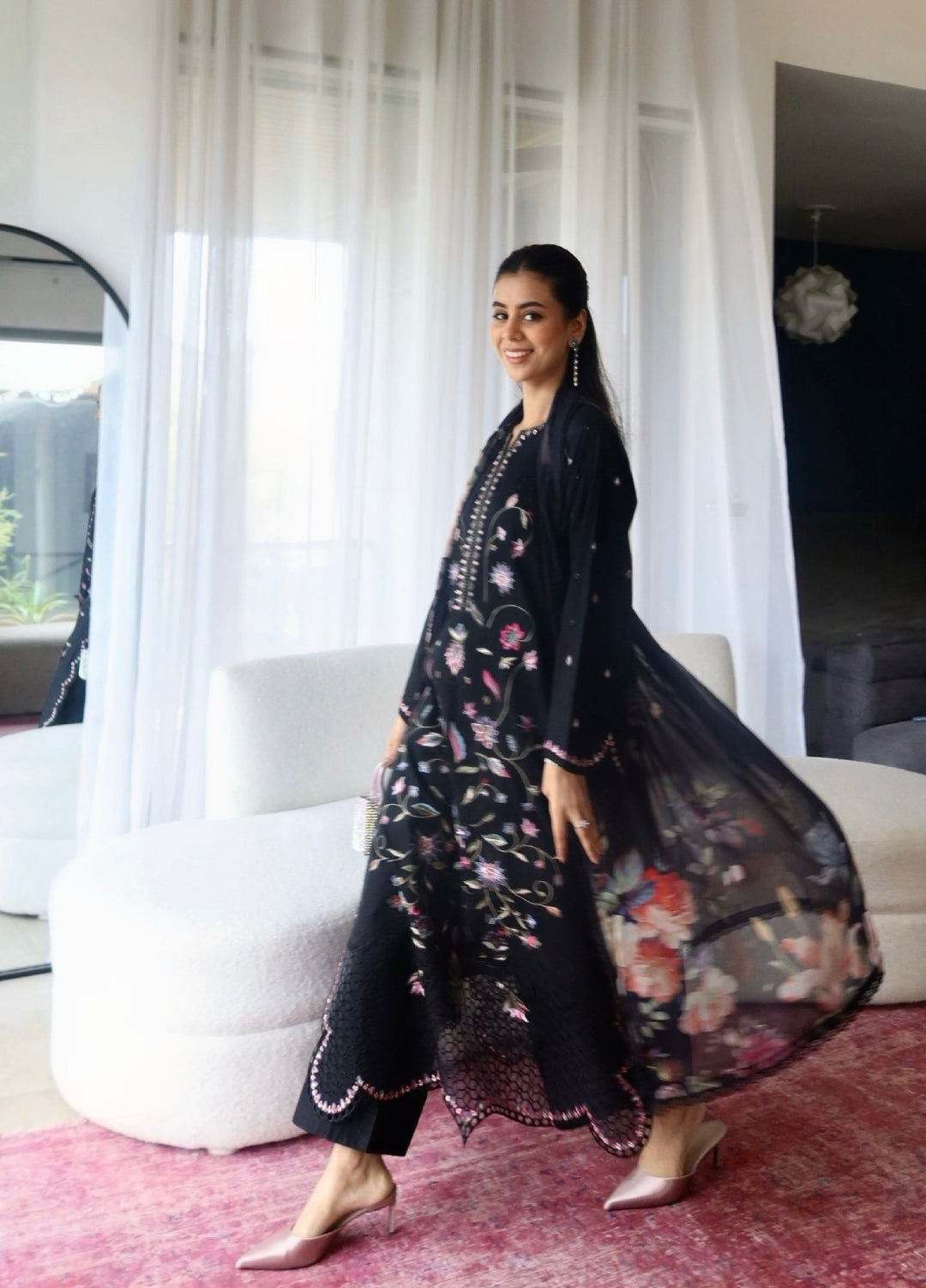 Symphony by Neeshay Unstitched Embroidered Luxury Lawn 3 Piece Suit NSH26US D1-Mirea - Summer Collection