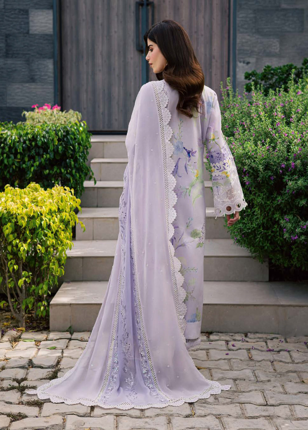 Lily May by Nureh Unstitched Embroidered Lawn 4 Piece Suit NU26ULL NE-258 - Eid Collection