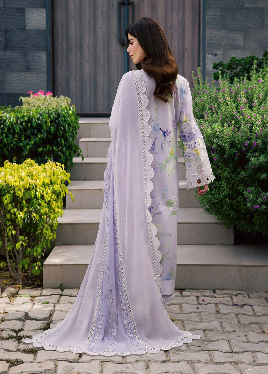 Lily May by Nureh Unstitched Embroidered Lawn 4 Piece Suit NU26ULL NE-258 - Eid Collection