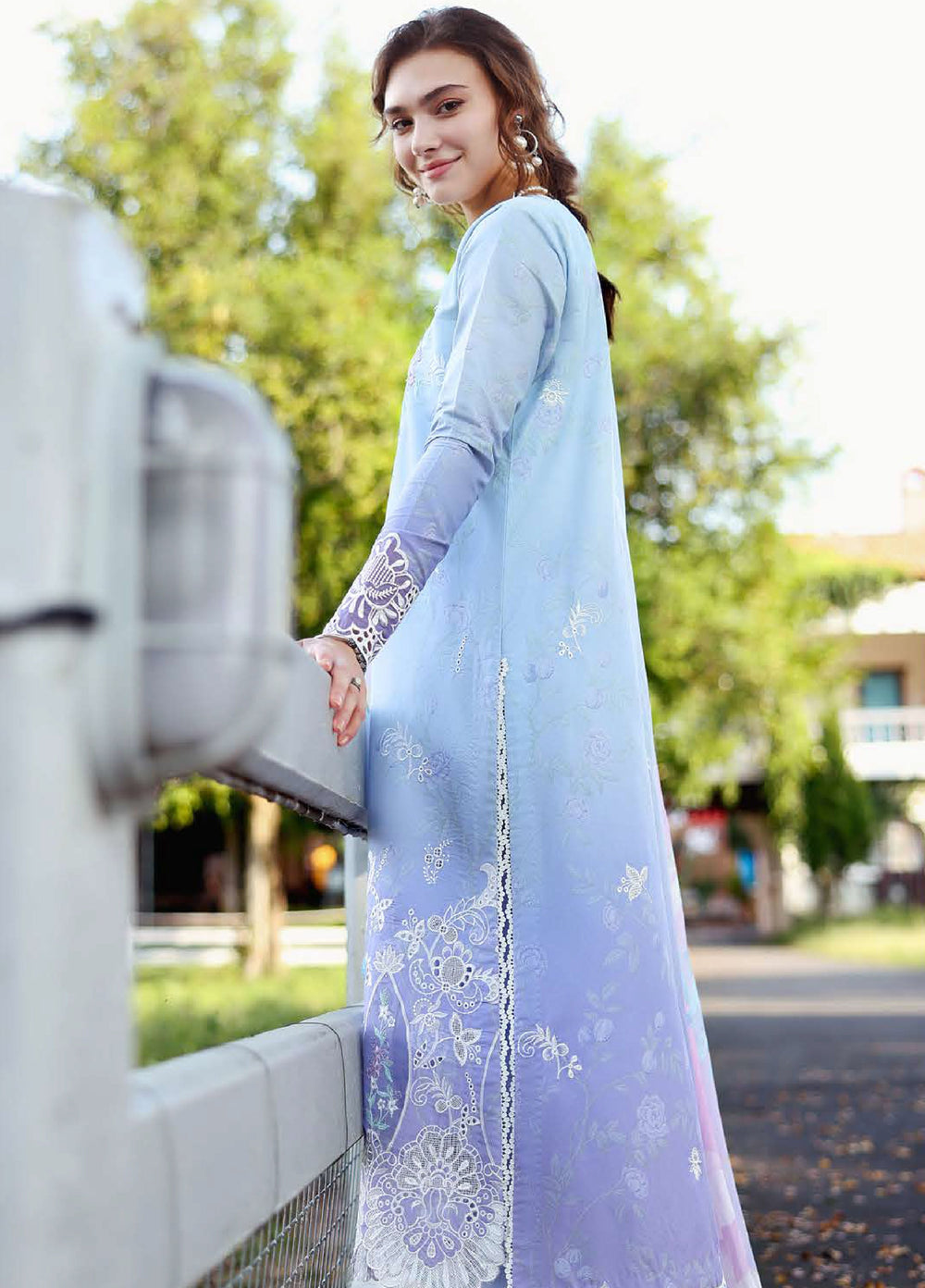 Solace by Mushq Unstitched Chikankari Lawn 3 Piece Suit MU26ULS Ombre Whisper MUNSS260203 - Festive Collection