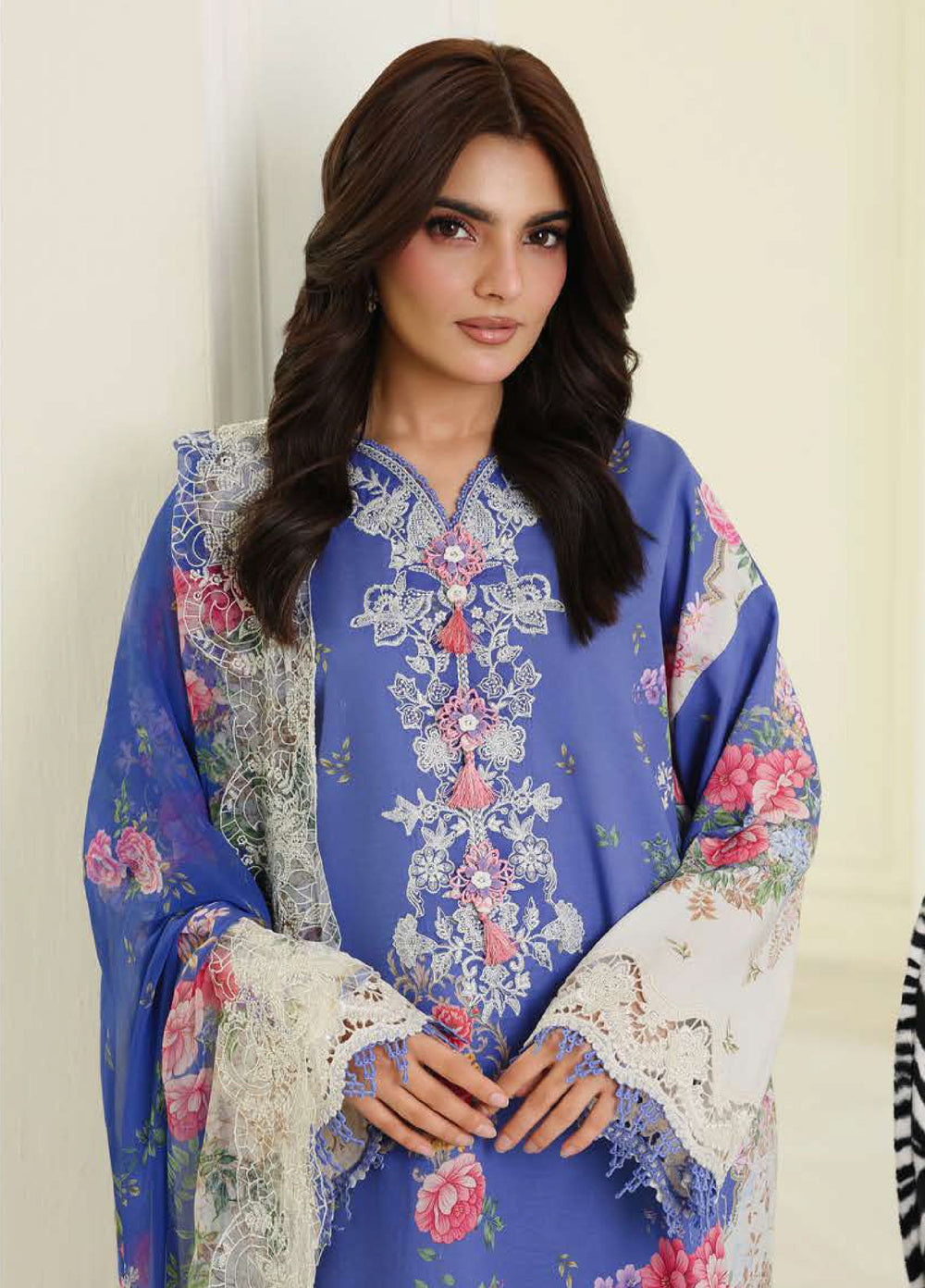 Petals in Print by Roheenaz Unstitched Printed Lawn 3 Piece Suit RN26UPP Bloom Portrait RUNSS260910 - Summer Collection