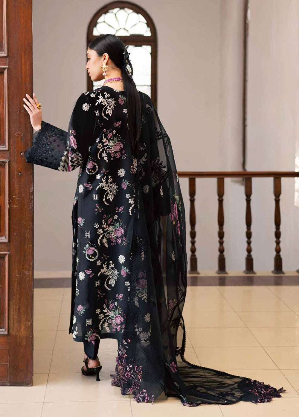 Maya by Nureh Unstitched Embroidered Luxury Lawn 3 Piece Suit NU26ULM NS-170 - Summer Collection