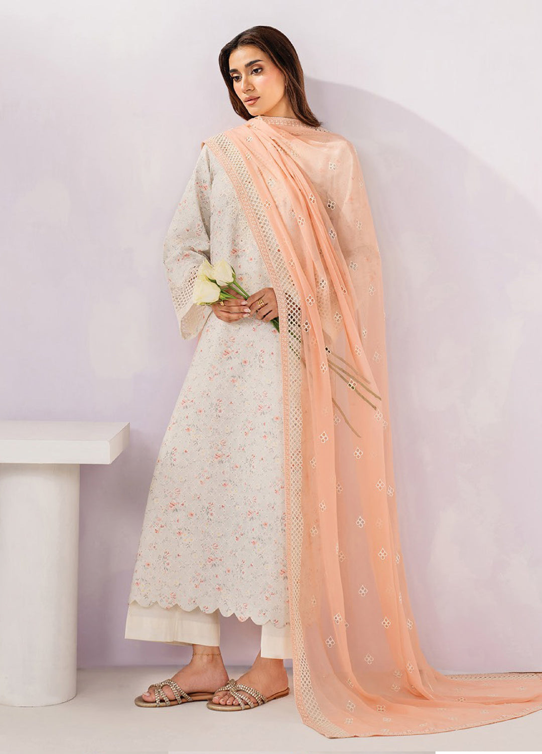 Le'essence by Xenia Formals Unstitched Embroidered Lawn 3 Piece Suit XE26UL D-10 Coraya - Summer Collection