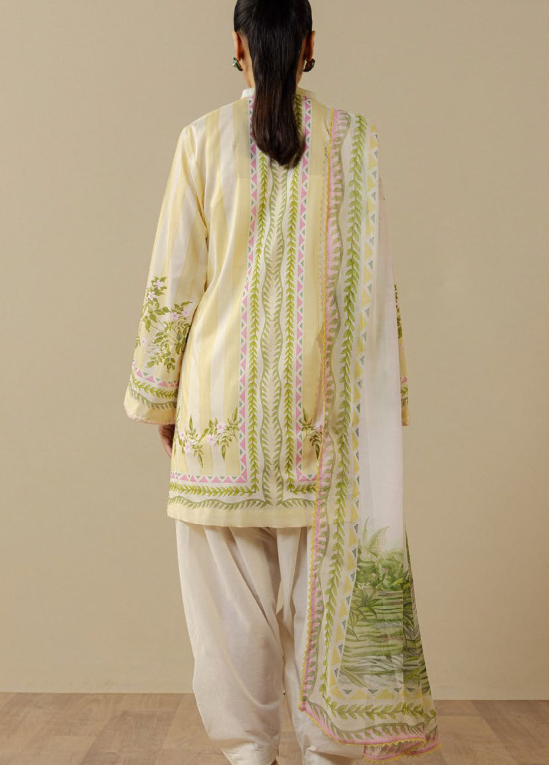 Coco by Zara Shahjahan Unstitched Printed Lawn 3 Piece Suit CZS26UPL NERINE-1B - Summer Collection