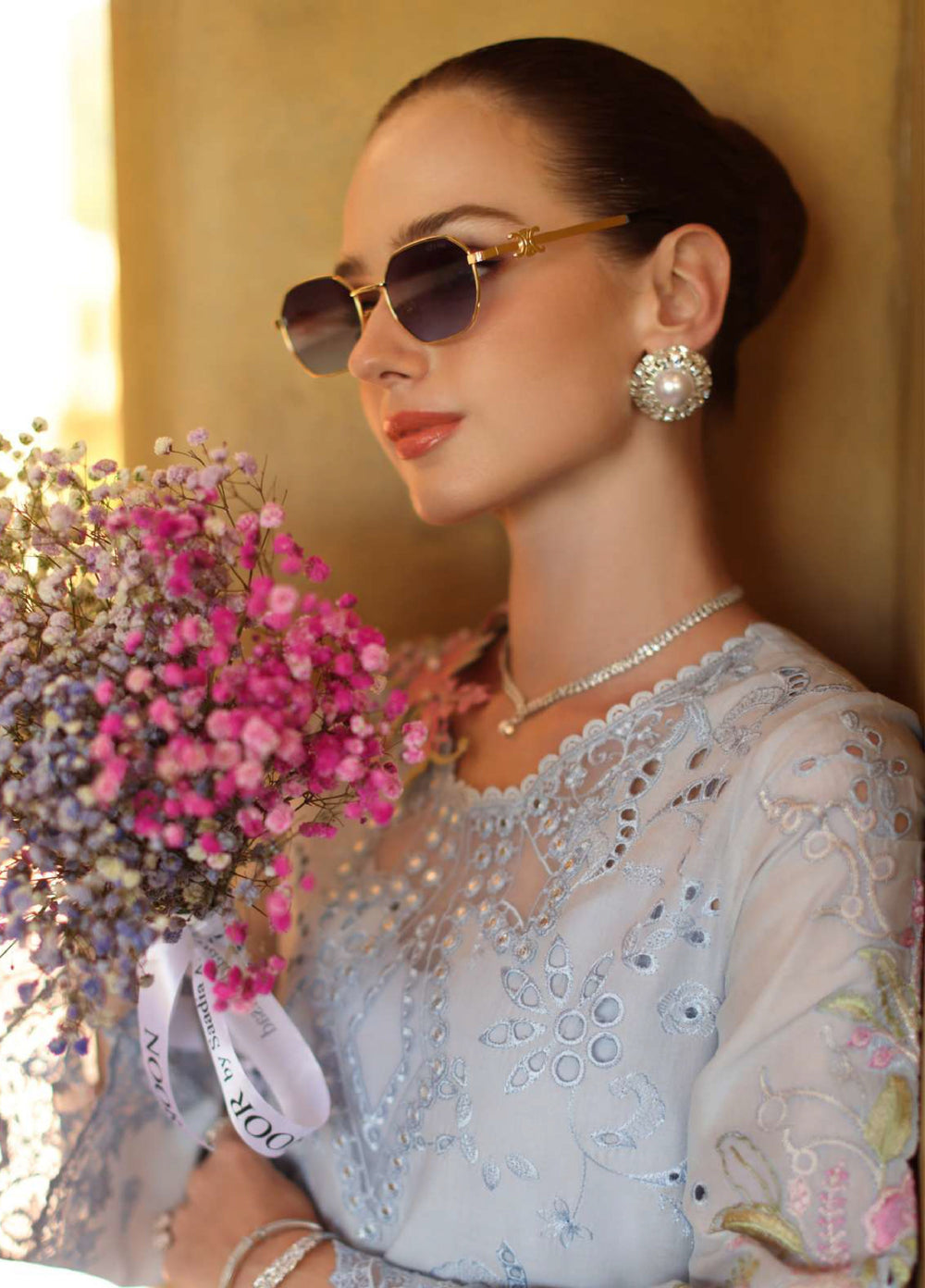 Noor by Saadia Asad Unstitched Embroidered Luxury Lawn 3 Piece Suit SA26UNL D10B-ROSELLE - Eid Collection