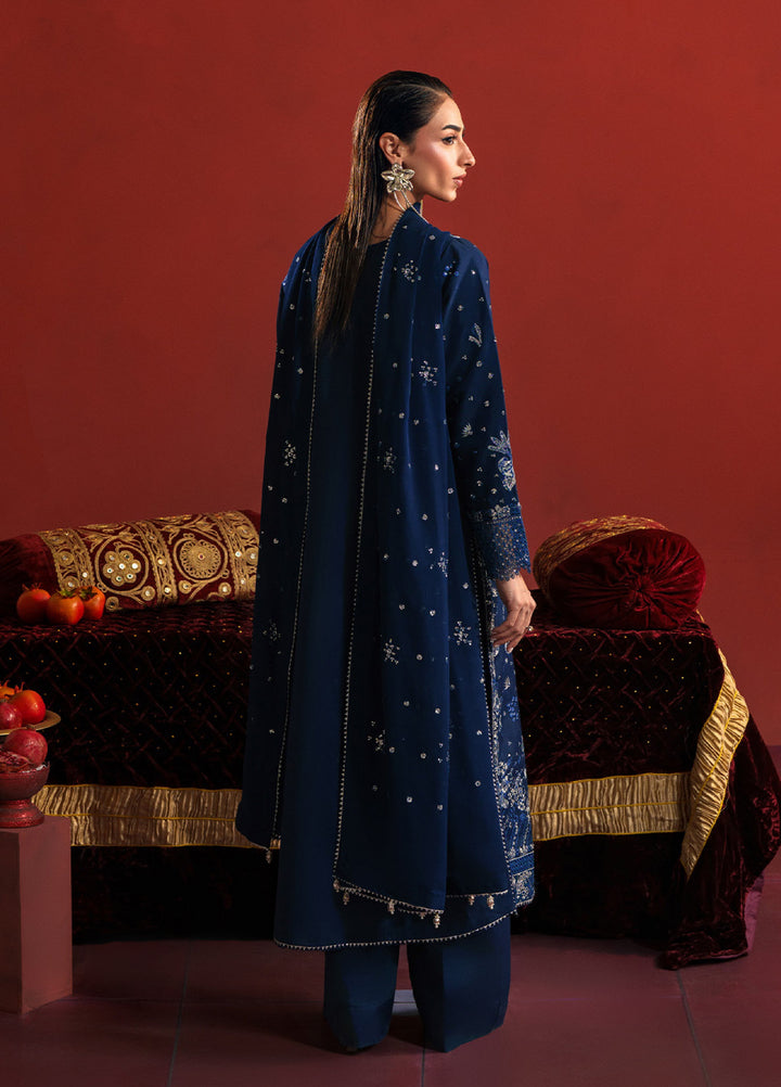 Shagun by Neeshay Unstitched Raw Silk Embroidered Suits 3 Piece NSH25SF FALAQ - Festive Collection