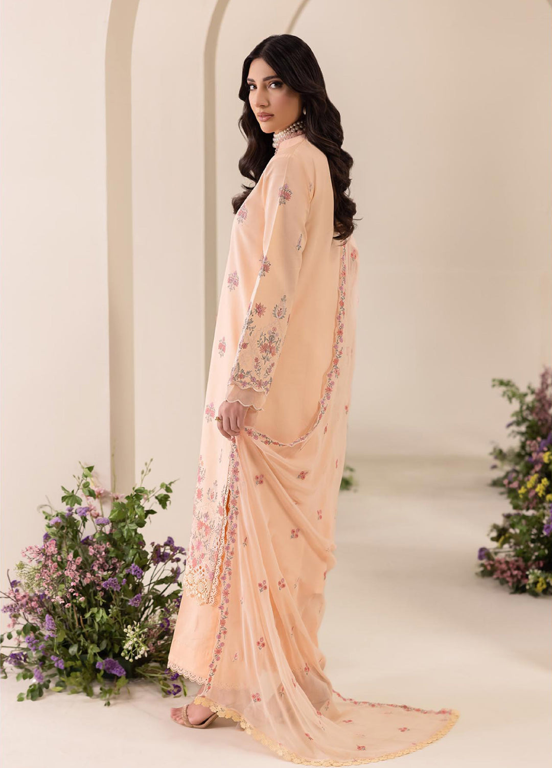 RajBari Exclusive Unstitched Embroidered Lawn 3 Piece Suit RB26UE D-4 - Summer Collection