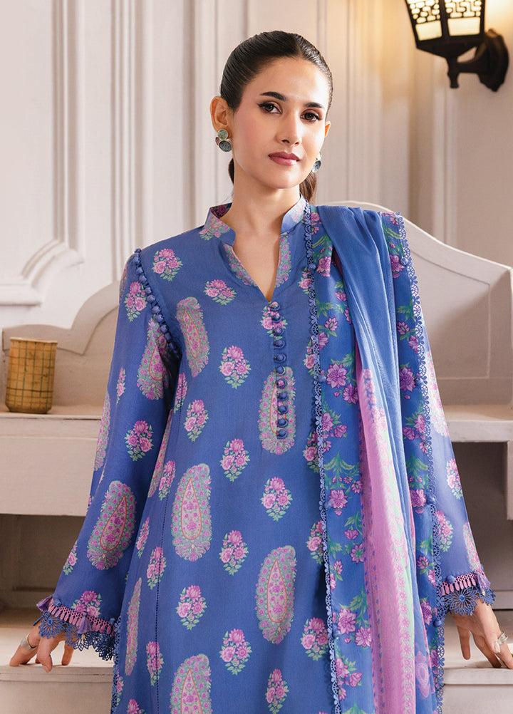 M Basics By Maria B Unstitched Digital Printed Linen 3 Piece MB25UW 1110-B - Winter Collection