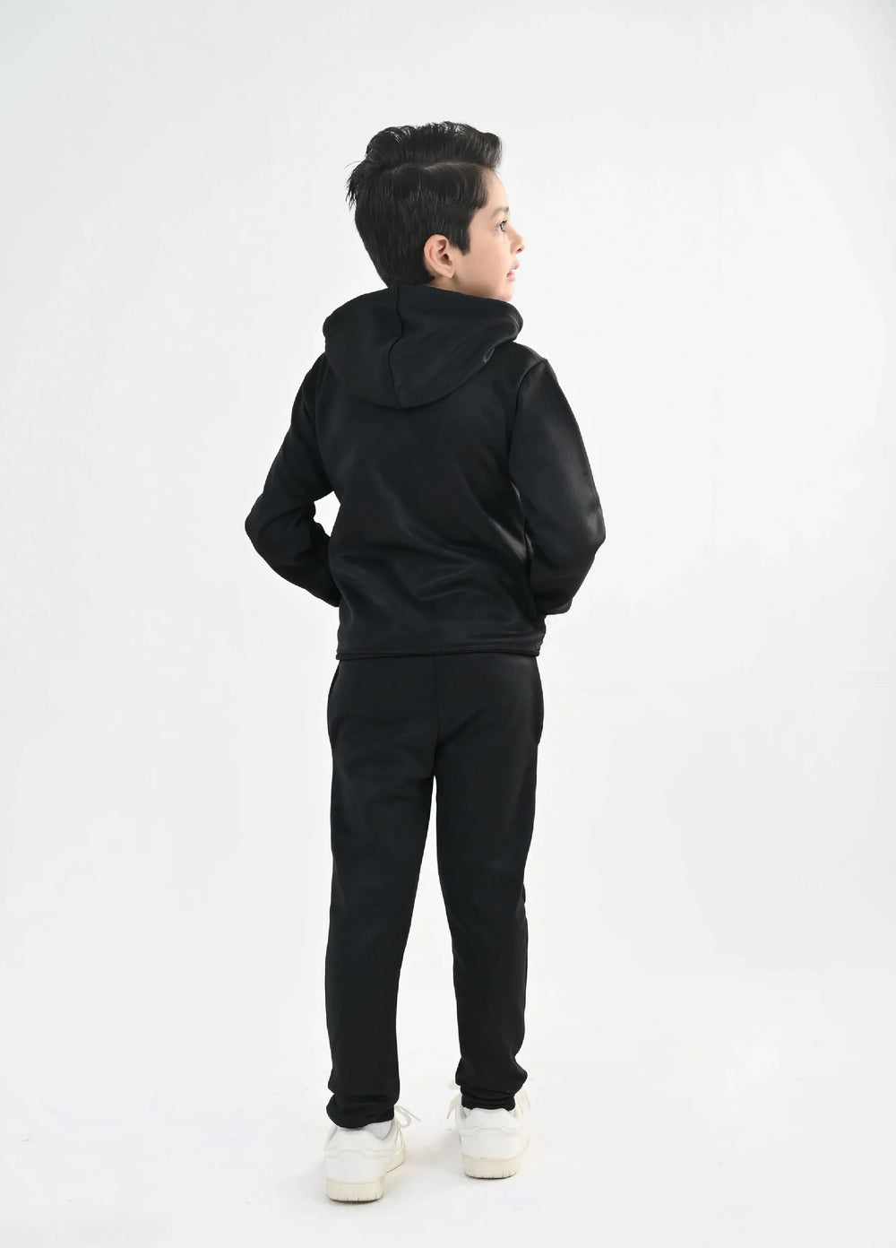 IQ Exclusive Kids Track Suit Fleece 2 PieceSleek Black Full-Zip Tracksuit-Unisex Kids - Winter Collection