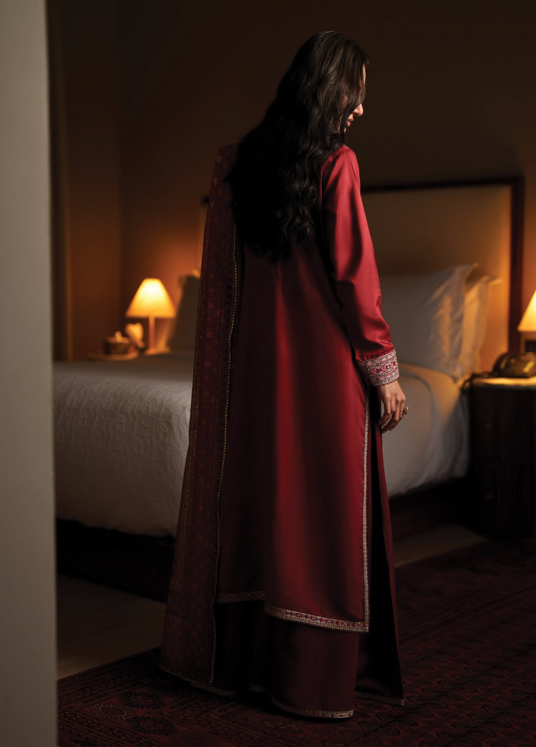 Eala by Casuallite RTW Embroidered Silk Viscose 3 Piece Suit CL26PSEA 01 NOOREA - Festive Collection