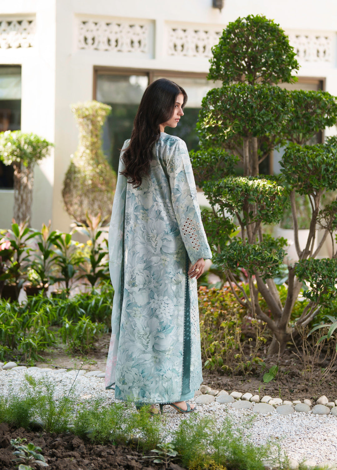 Summer Lines Printkari by Neeshay Unstitched Embroidered Lawn 3 Piece Suit NSH26SLP D-6 Calixa - Summer Collection