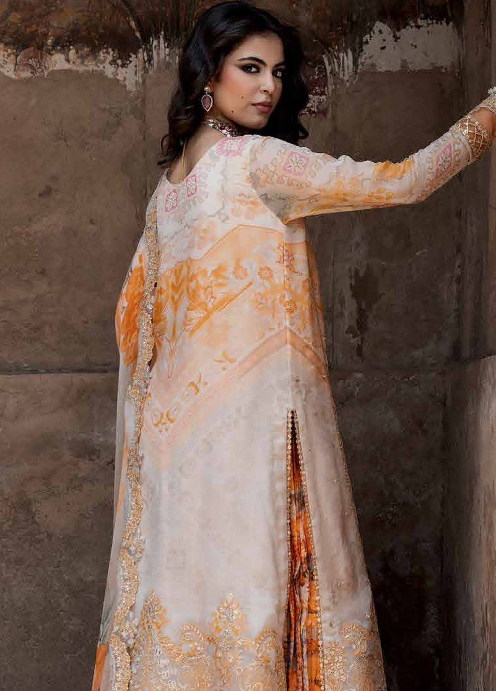 Vasal by Charizma Unstitched Embroidered Chiffon 4 Piece Suit CHR26UVC VSLW6-06 - Festive Collection