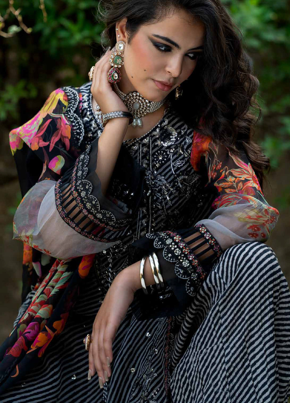 Vasal by Charizma Unstitched Embroidered Chiffon 4 Piece Suit CHR26UVC VSLW6-02 - Festive Collection