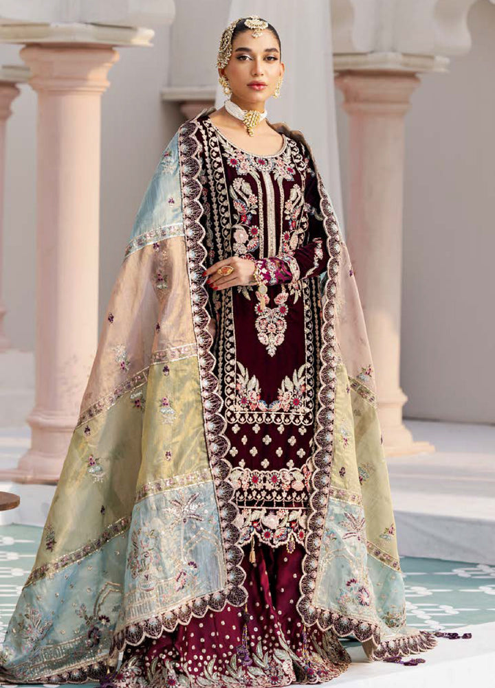 Andaz E Makhmal by Zebtan Unstitched Velvet ZB25 ZAM-04 - Festive Collection