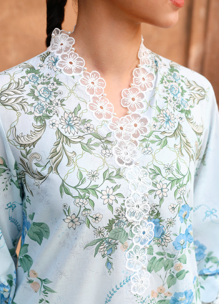 Cross Stitch Unstitched Embroidered Premium Lawn 3 Piece Suit CS26UCPL D21 SEAFOAM TREASURE - Eid Collection