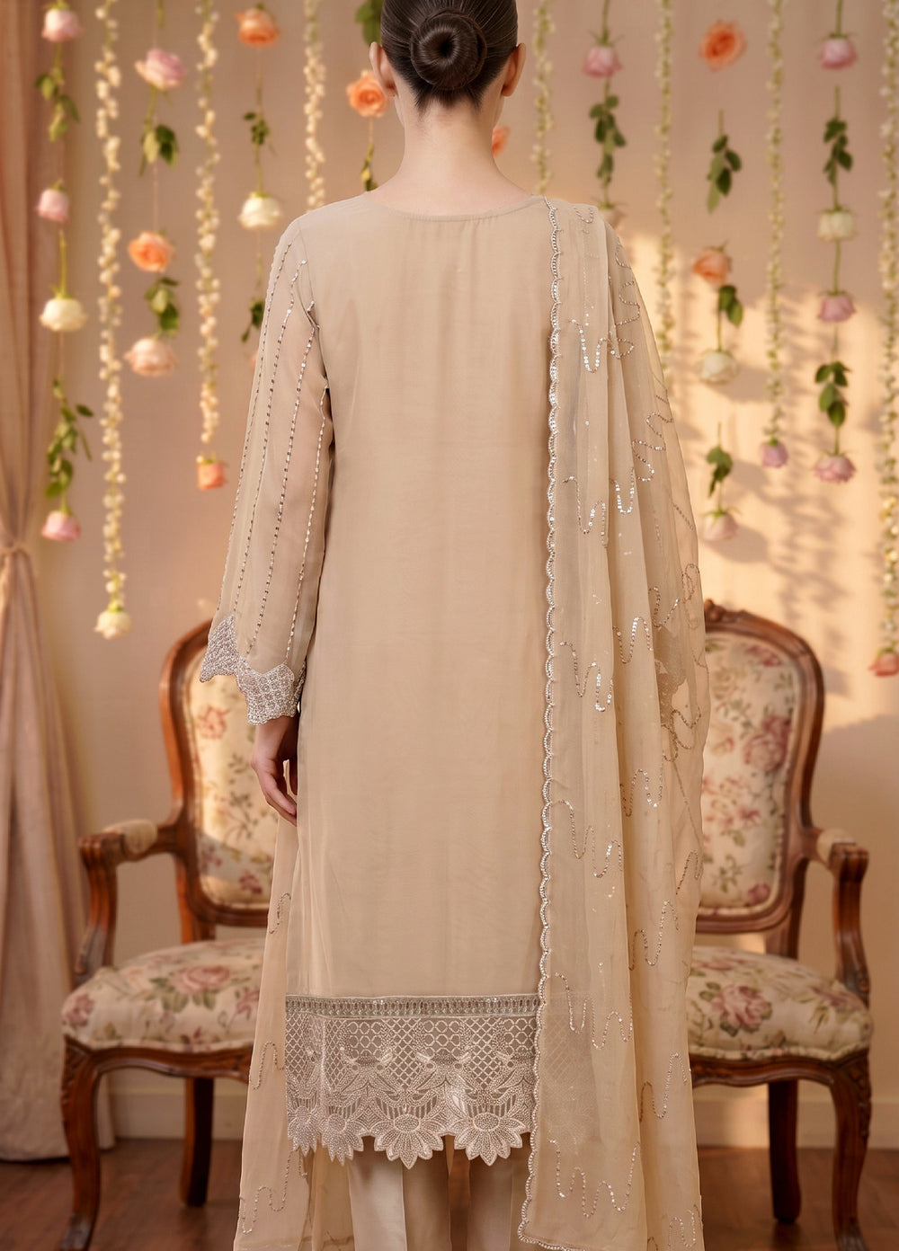 Anaya Noor by Zebtan Unstitched Embroidered Chiffon 3 Piece Suit ZB26UAC AN 02 - Festive Collection