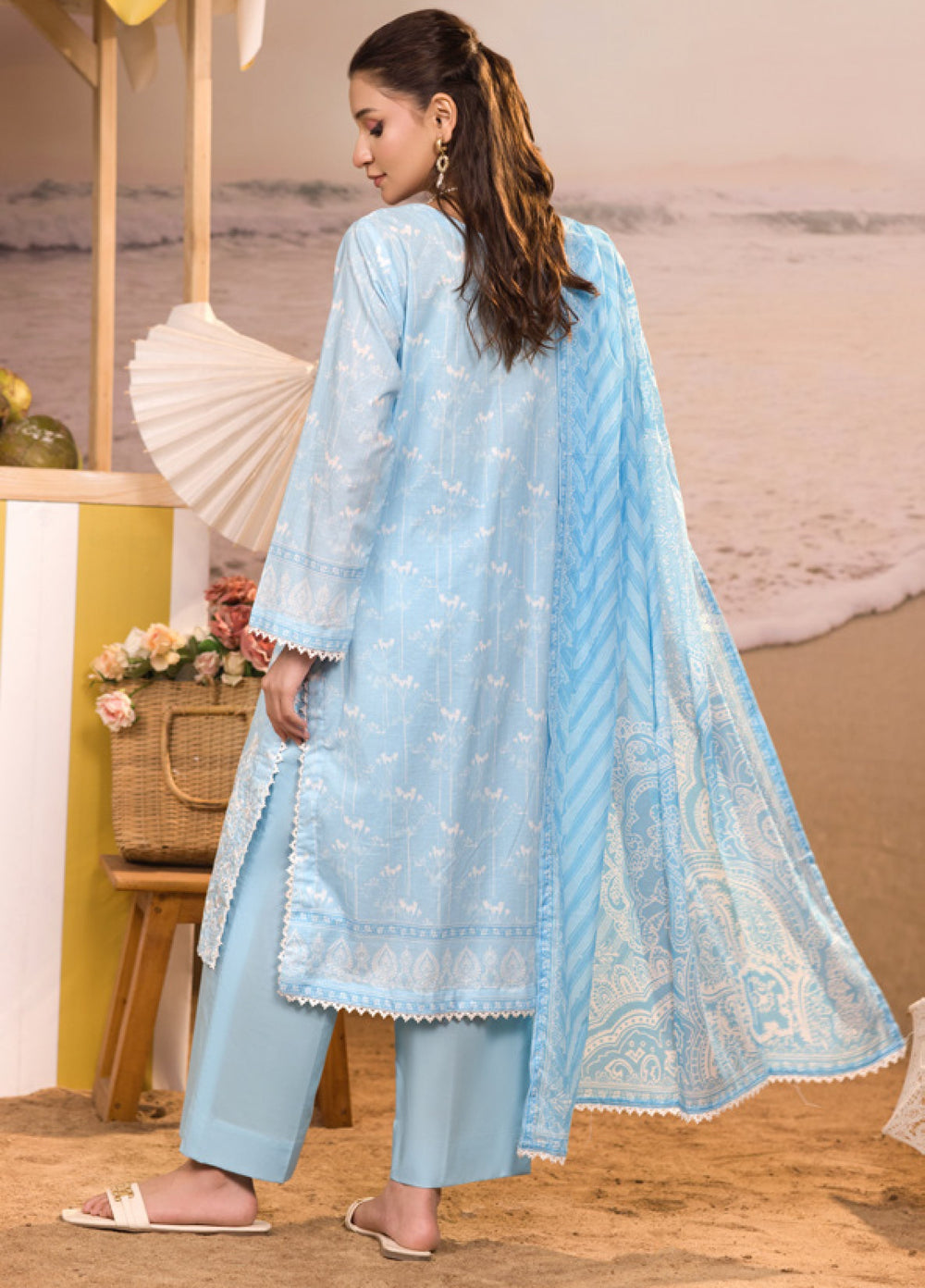 Regalia Textiles Unstitched Embroidered Lawn 3 Piece Suit RG26UEL D-5 - Casual Collection