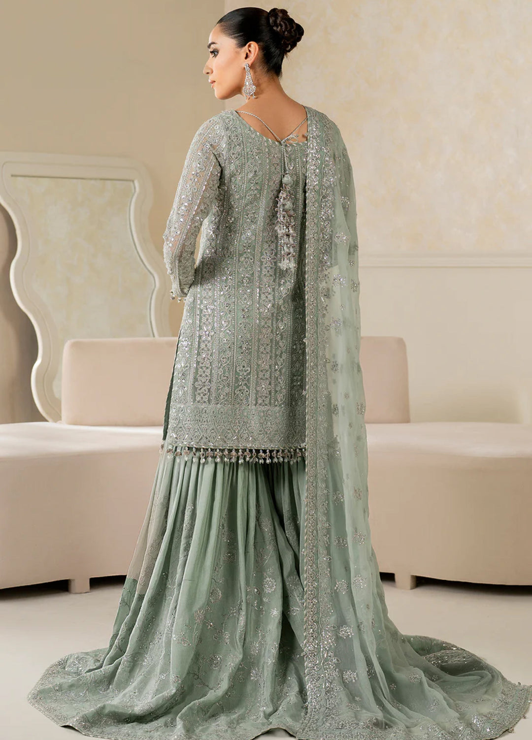 Chantelle by Baroque Unstitched Chiffon Embroidered Suits 3 Piece BQ25FC UF-4160 - Festive Collection