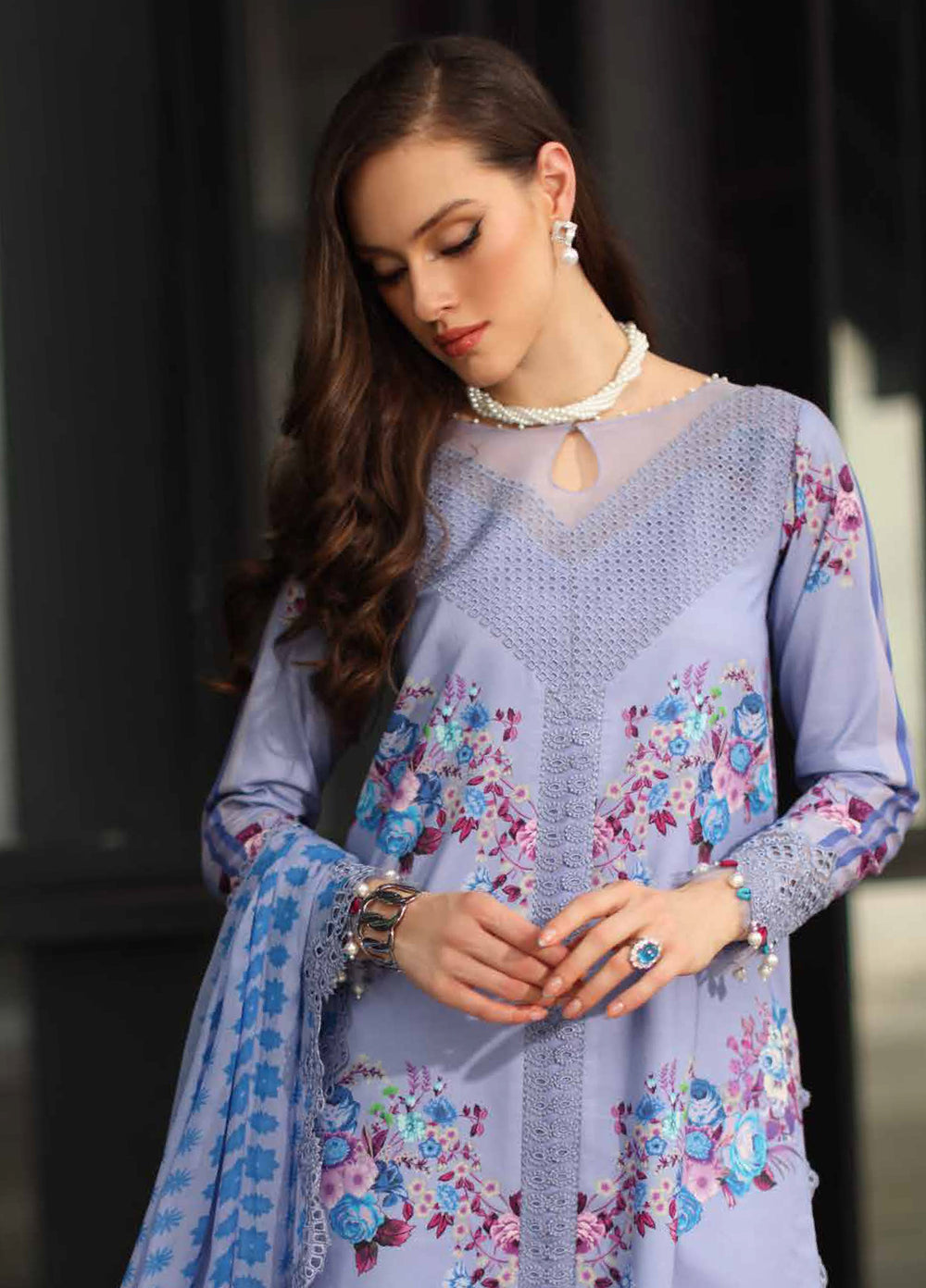 Signature by Charizma Unstitched Printed Lawn 3 Piece Suit CHR26USL CS6-09 - Summer Collection