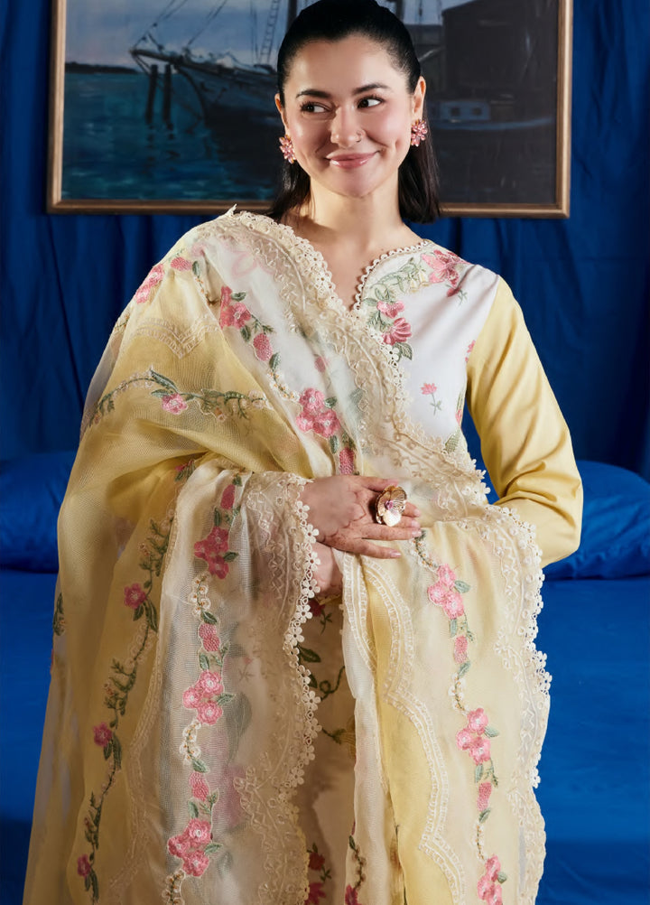Maryam Hussain Unstitched Embroidered Lawn 3 Piece Suit MH26ULF Titli - Festive Collection