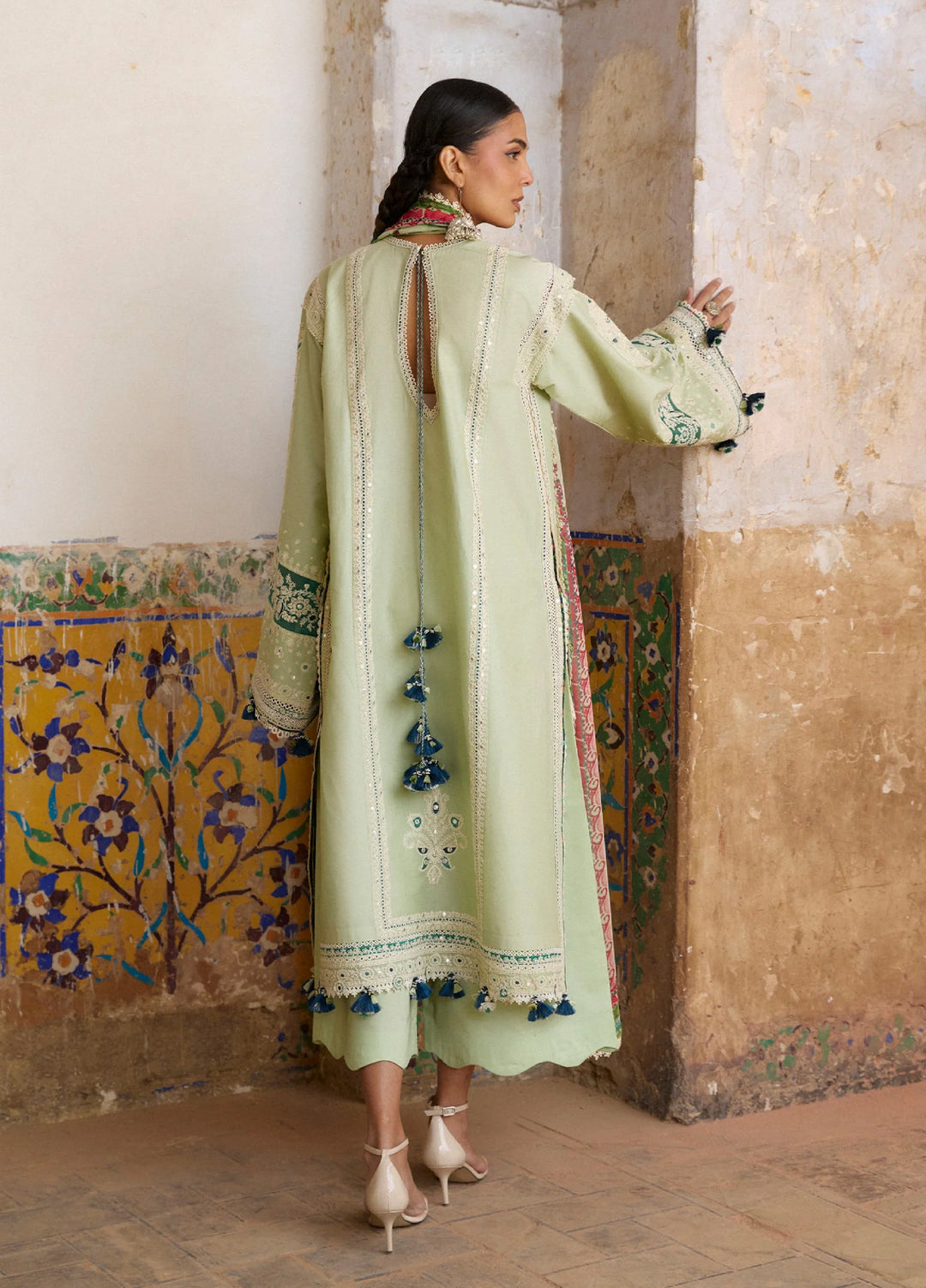Zan by Hussain Rehar Unstitched Embroidered Lawn 3 Piece Suit HR26UZF Nane D-79 - Festive Collection