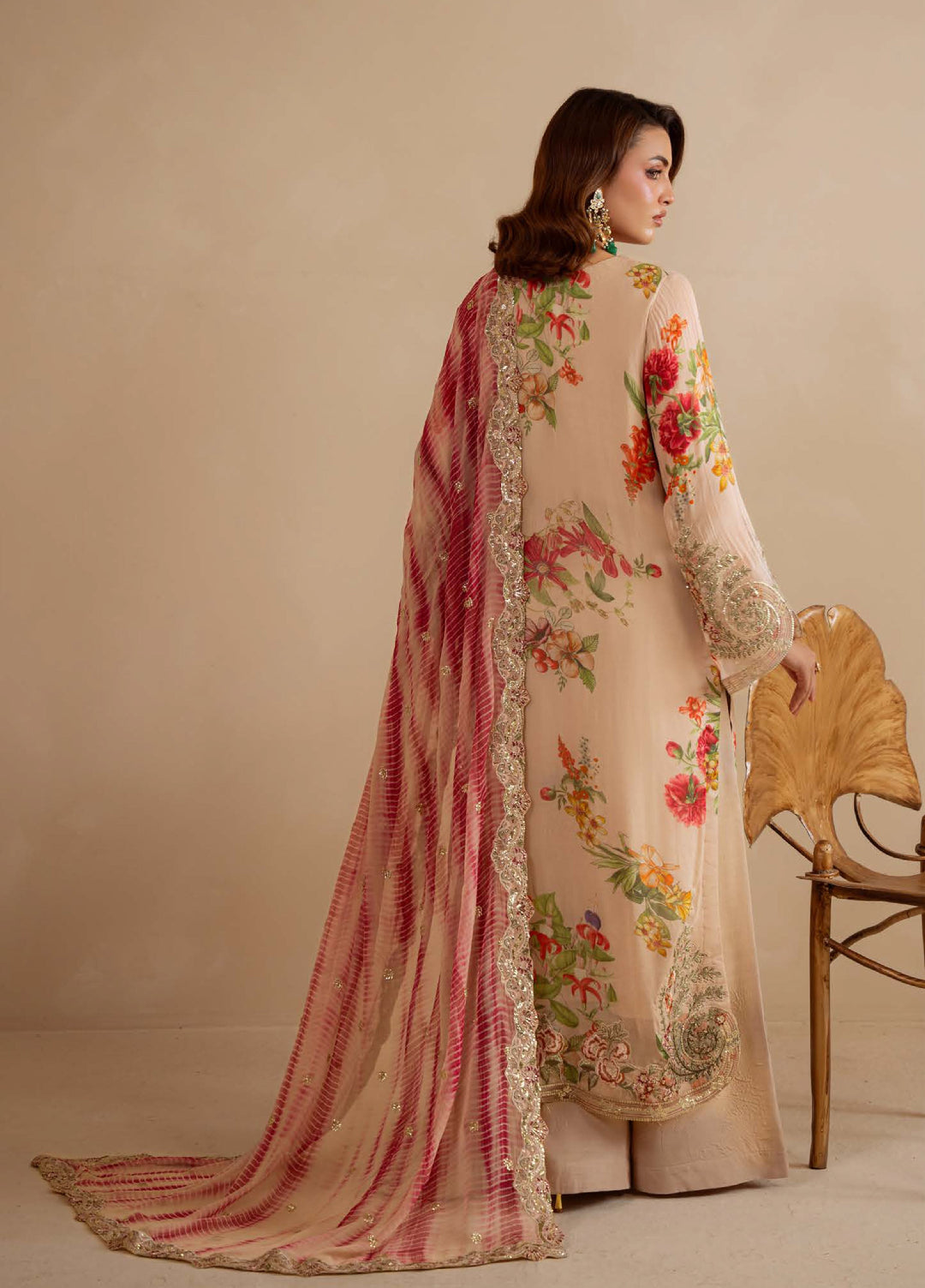 Amaya by Nureh Unstitched Luxury Chiffon Embroidered 3 Piece Suit NU26UA AM-34 - Festive Collection