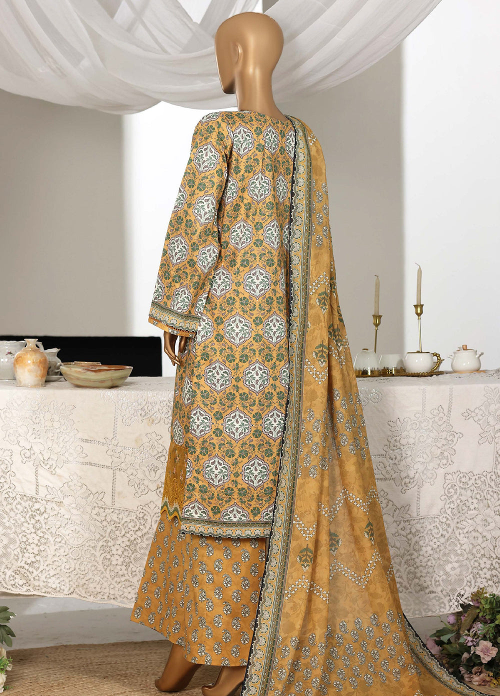 Guldozi by HZ Textiles RTW Embroidered Lawn 3 Piece Suit CPE-3P-021 - Summer Collection