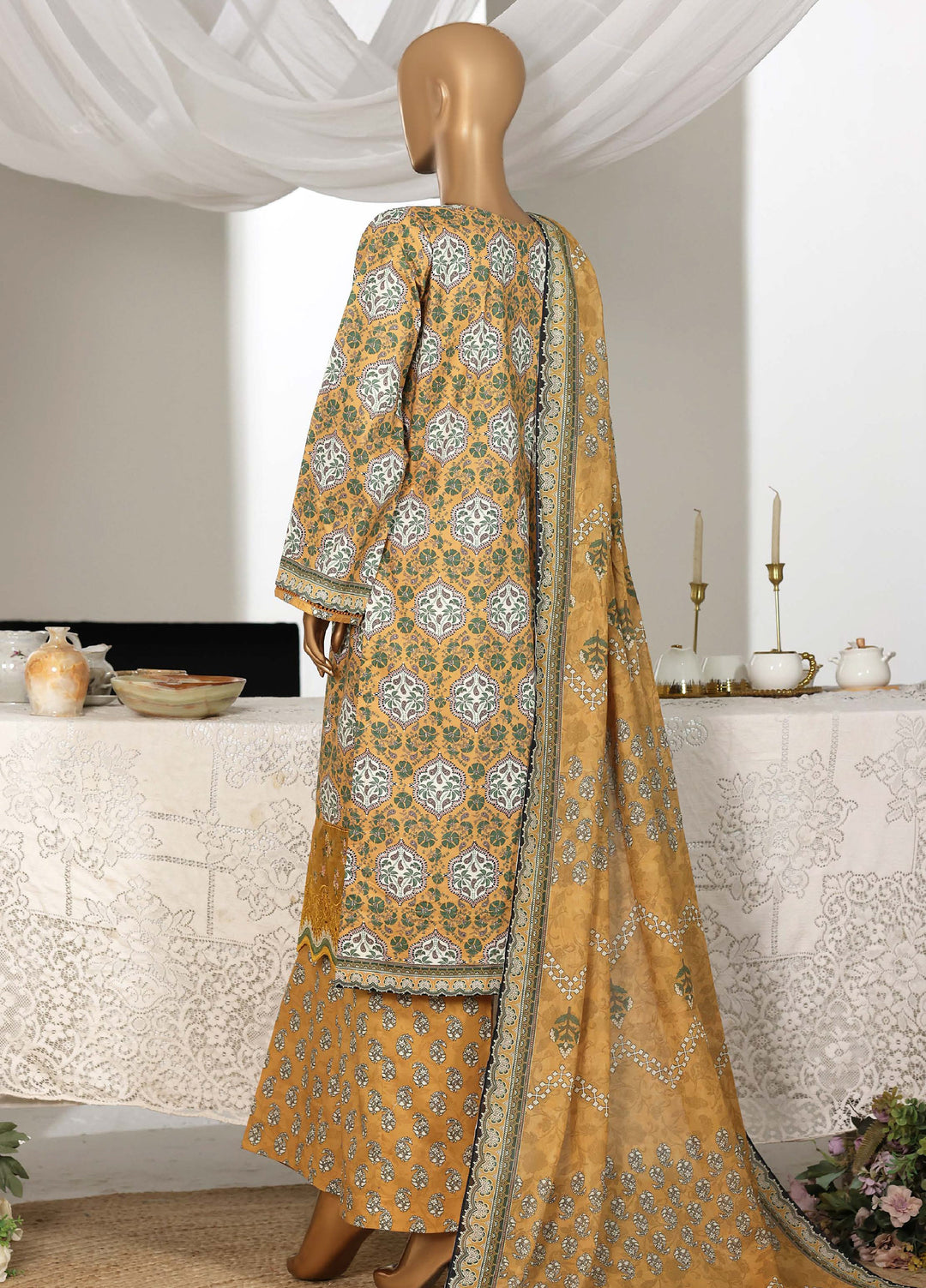 Guldozi by HZ Textiles RTW Embroidered Lawn 3 Piece Suit CPE-3P-021 - Summer Collection