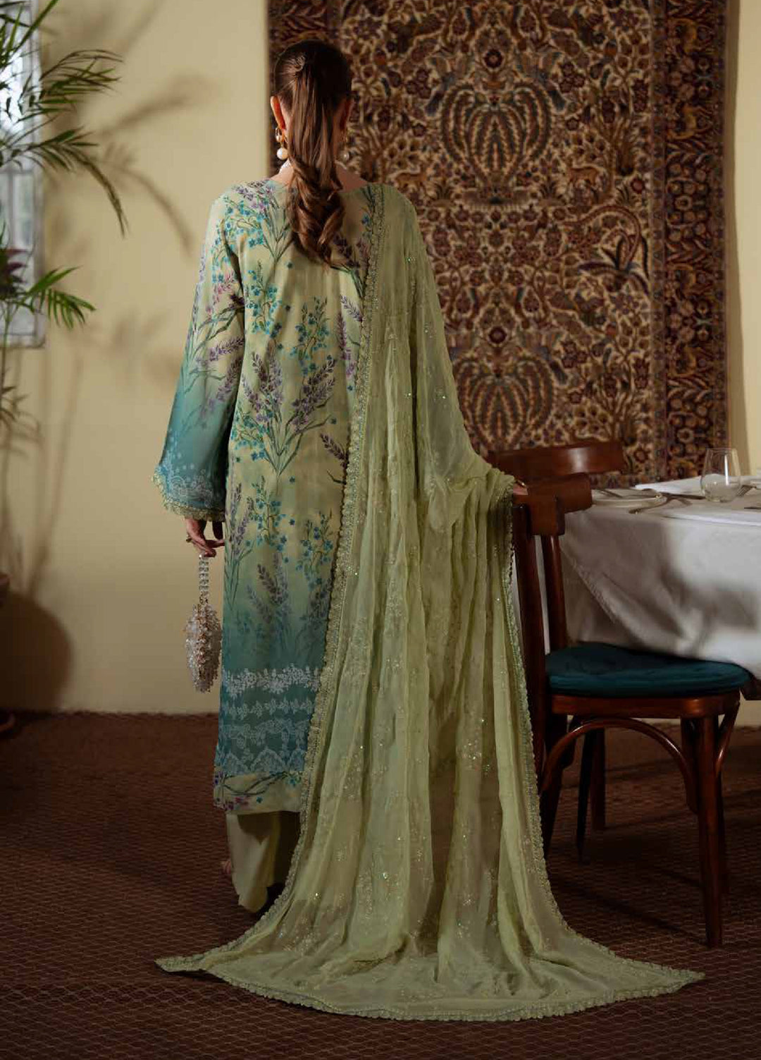 Maya by Nureh Unstitched Embroidered Swiss Lawn 3 Pcs Suit NU26UM NS-161 - Summer Collection