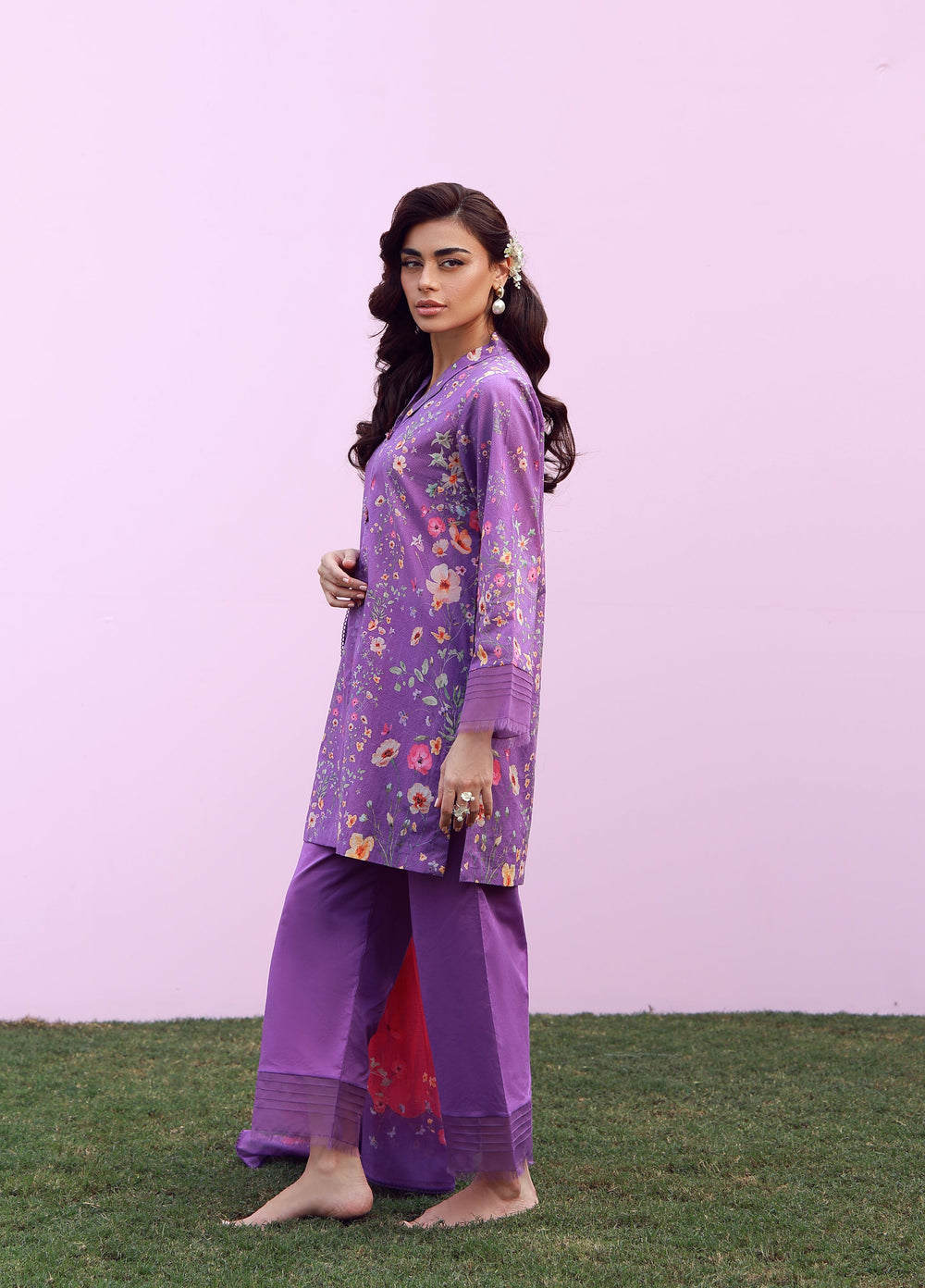 Mirha by Sahar Unstitched Printed Lawn 3 Piece Suit SS1-26-12 Lavender Whisper - Summer Collection