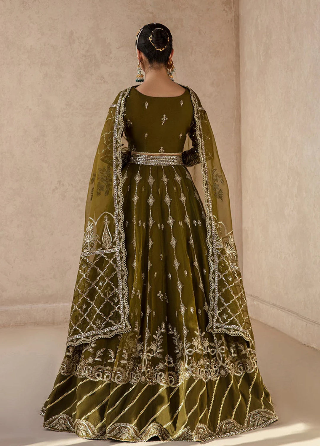 Zarposh Unstitched Embroidered Organza 3 Piece Suits ZP26UF Maya - Festive Collection