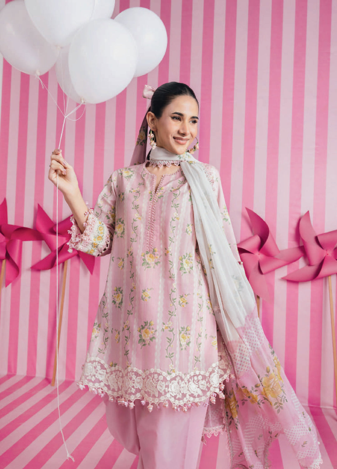 M Basics by Maria B Unstitched Embroidered Lawn 3 Piece Suit MB26UMB MB-CUSV13-2A - Summer Collection