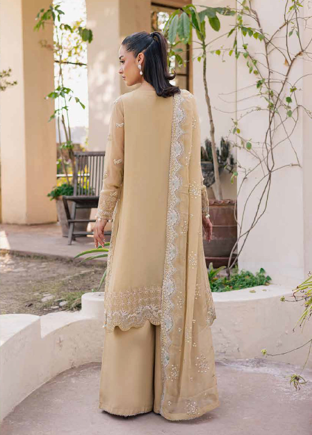 Heirloom by Daria Unstitched Embroidered Chiffon 4 Piece Suit DC26UCH DA-57 - Festive Collection