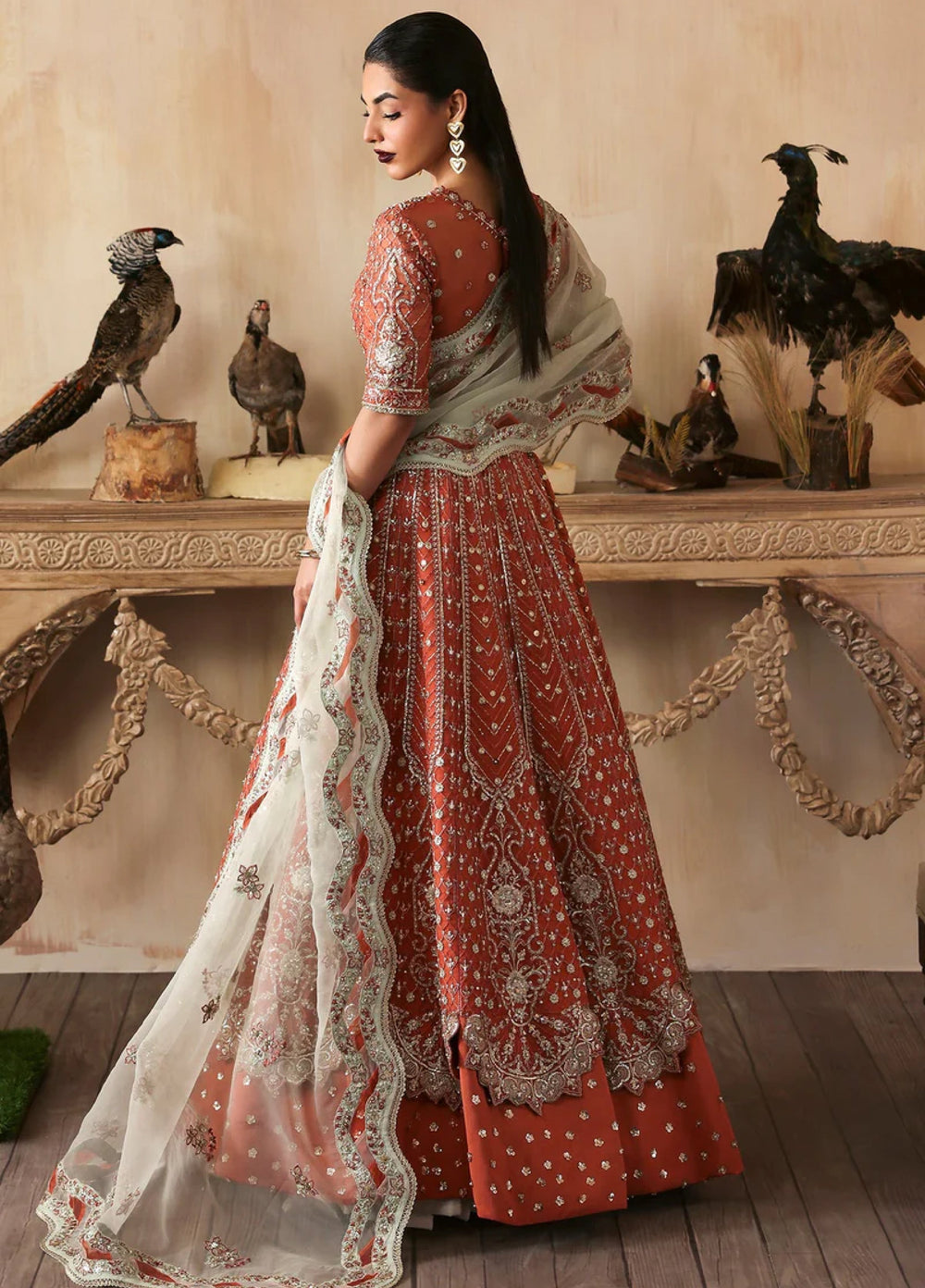 Zarposh Unstitched Embroidered Organza 3 Piece Suits ZP26UF Mahgul - Festive Collection
