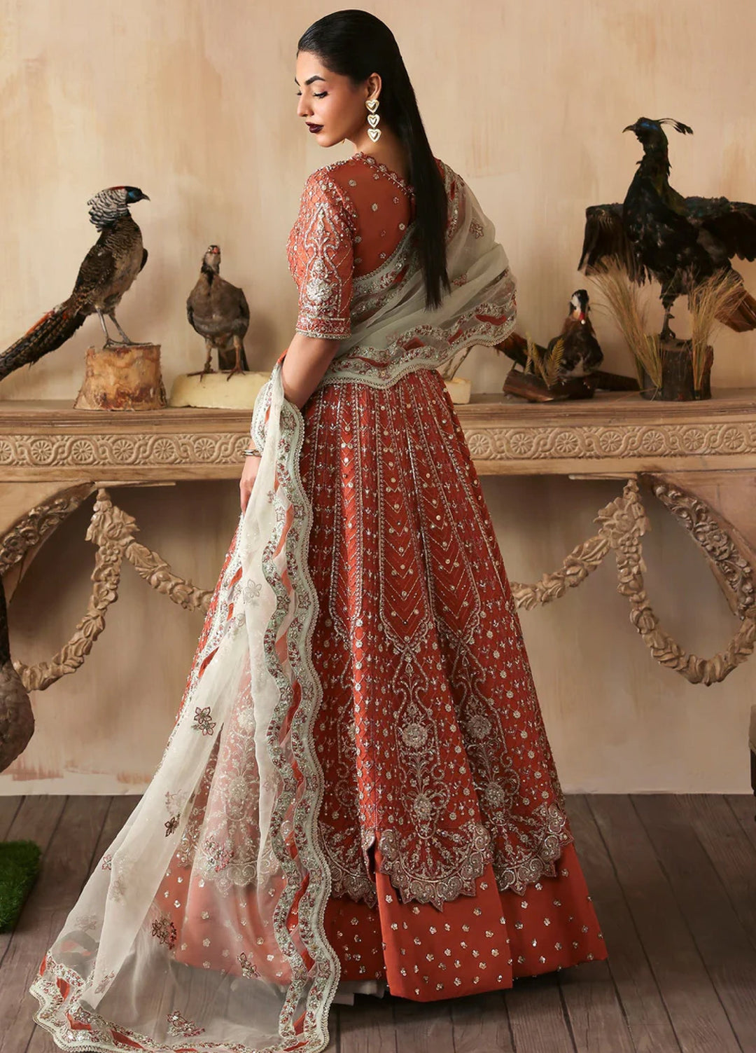 Zarposh Unstitched Embroidered Organza 3 Piece Suits ZP26UF Mahgul - Festive Collection
