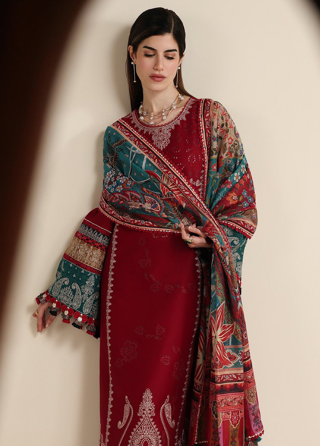 Iris by Jazmin Unstitched Embroidered Lawn 3 Piece Suit JZ26ULI IL26-D08 - Eid Collection