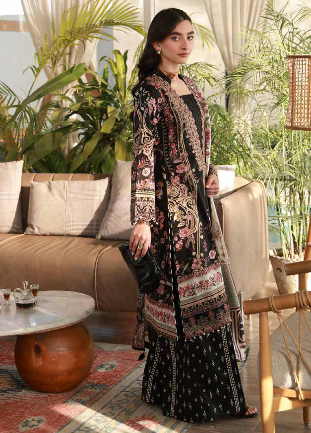 Delia by Gulaal Unstitched Embroidered Lawn 3 Piece Suit GL26UD D-5 Soleil - Summer Collection