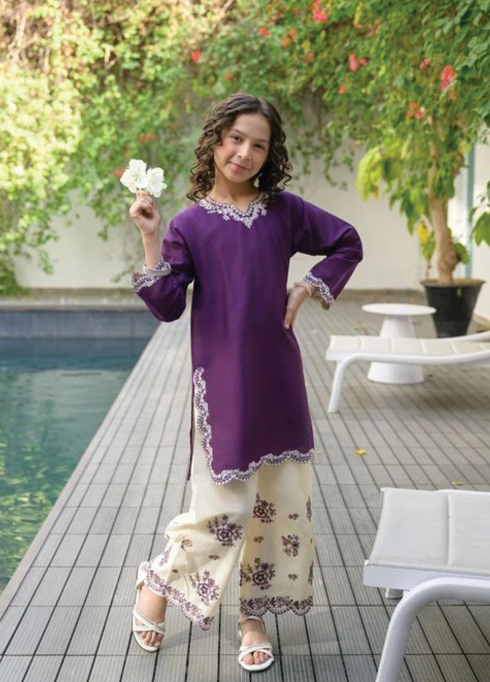 Fresh Birds Kids RTW Embroidered Lawn 2 Piece Suit Elan-FB-10 - Casual Collection